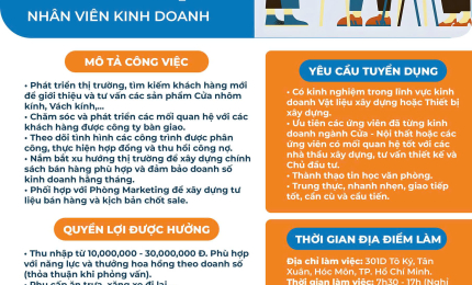 Tuyển dụng nhân viên kinh doanh