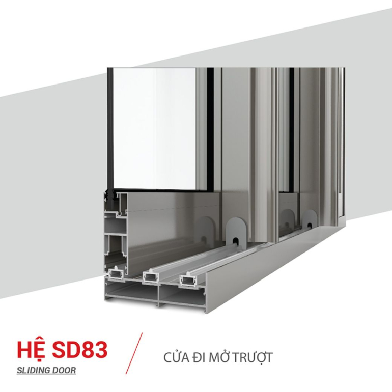 CỬA ĐI LÙA MAXPRO.JP HỆ SD83 (2 – 4 CÁNH)